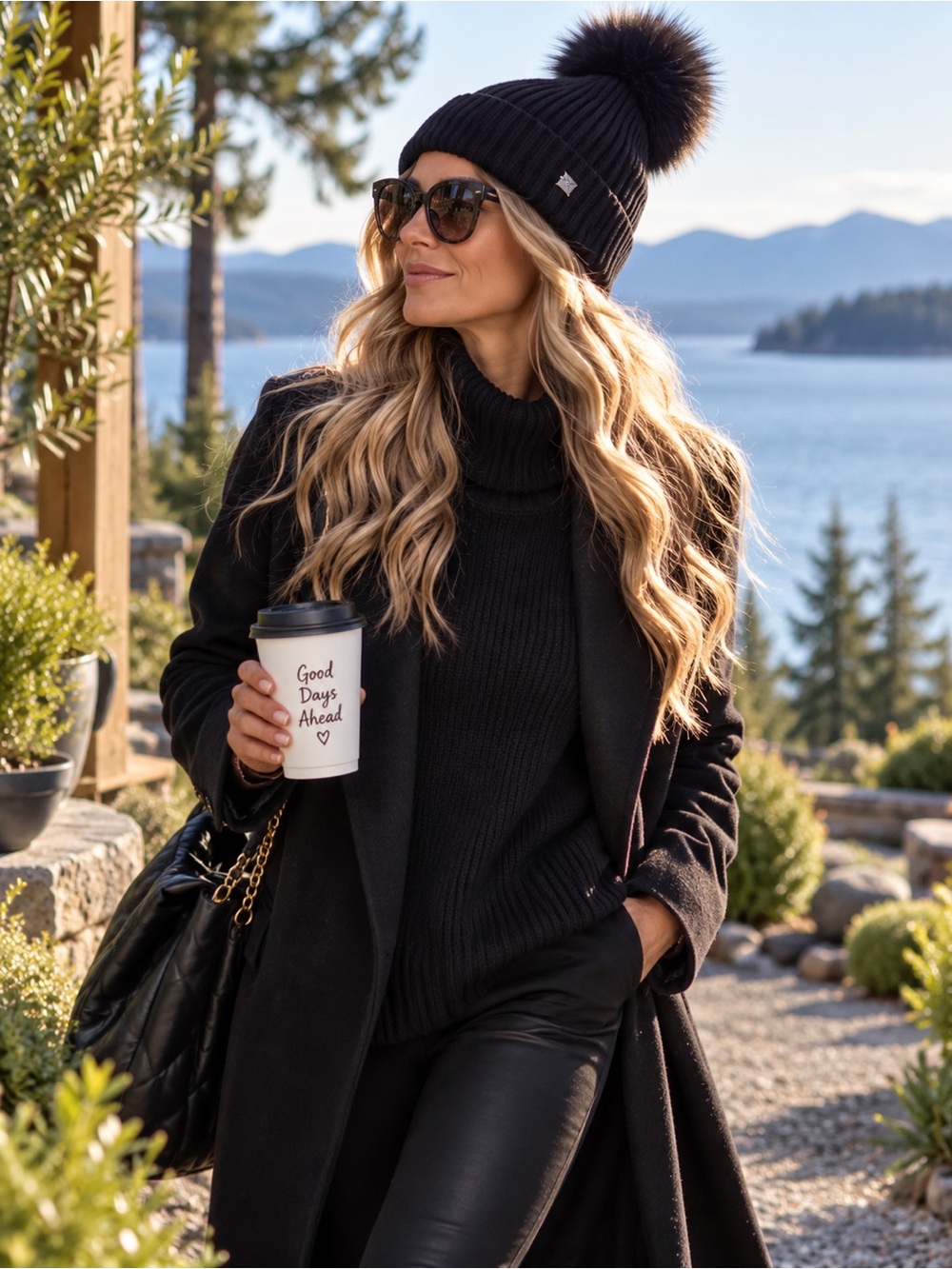 TURKEY FEATHER POM TOQUE